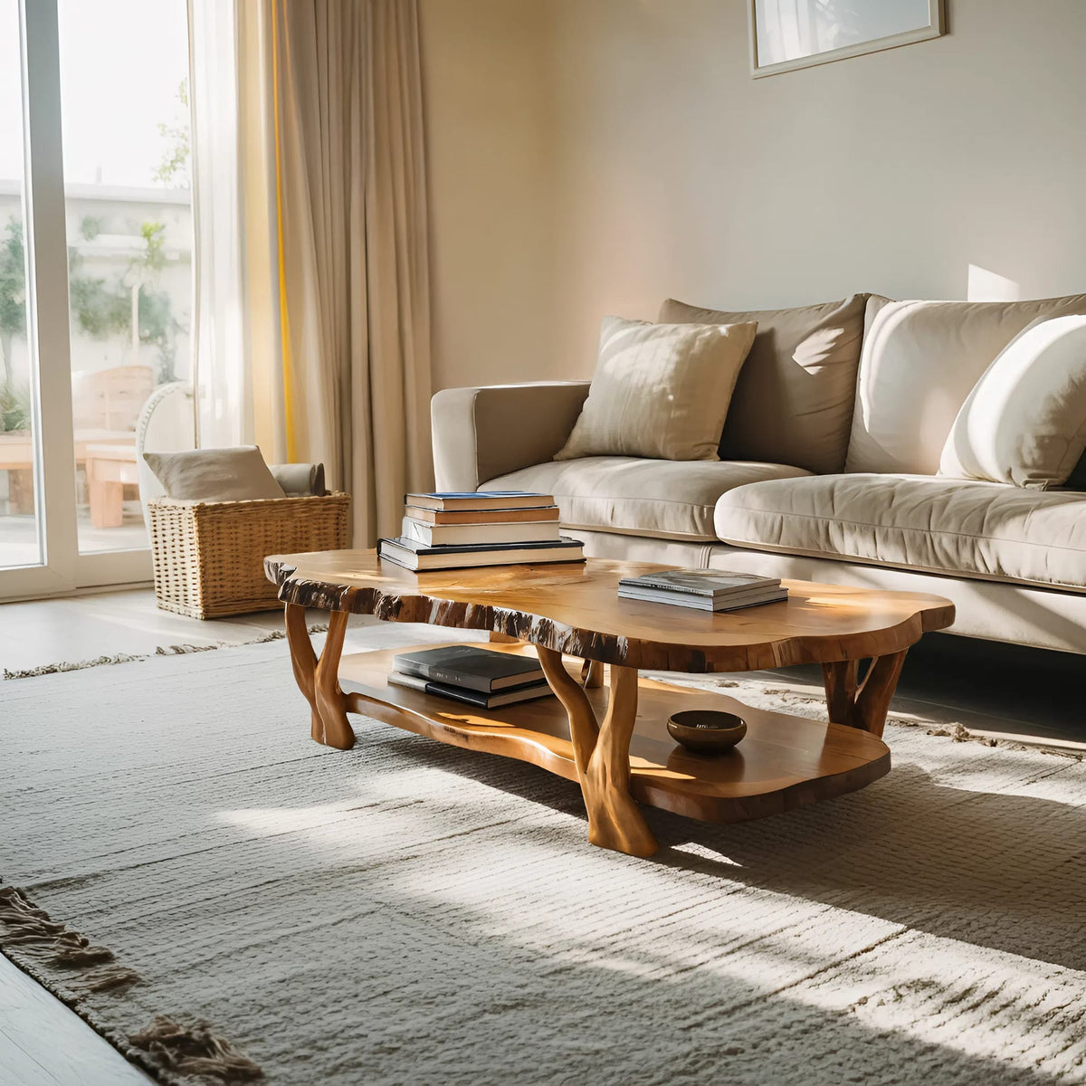 Live Edge Two-tier Coffee Table