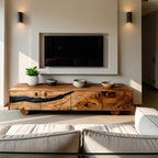 Live Edge Solid Entertainment TV Cabinet