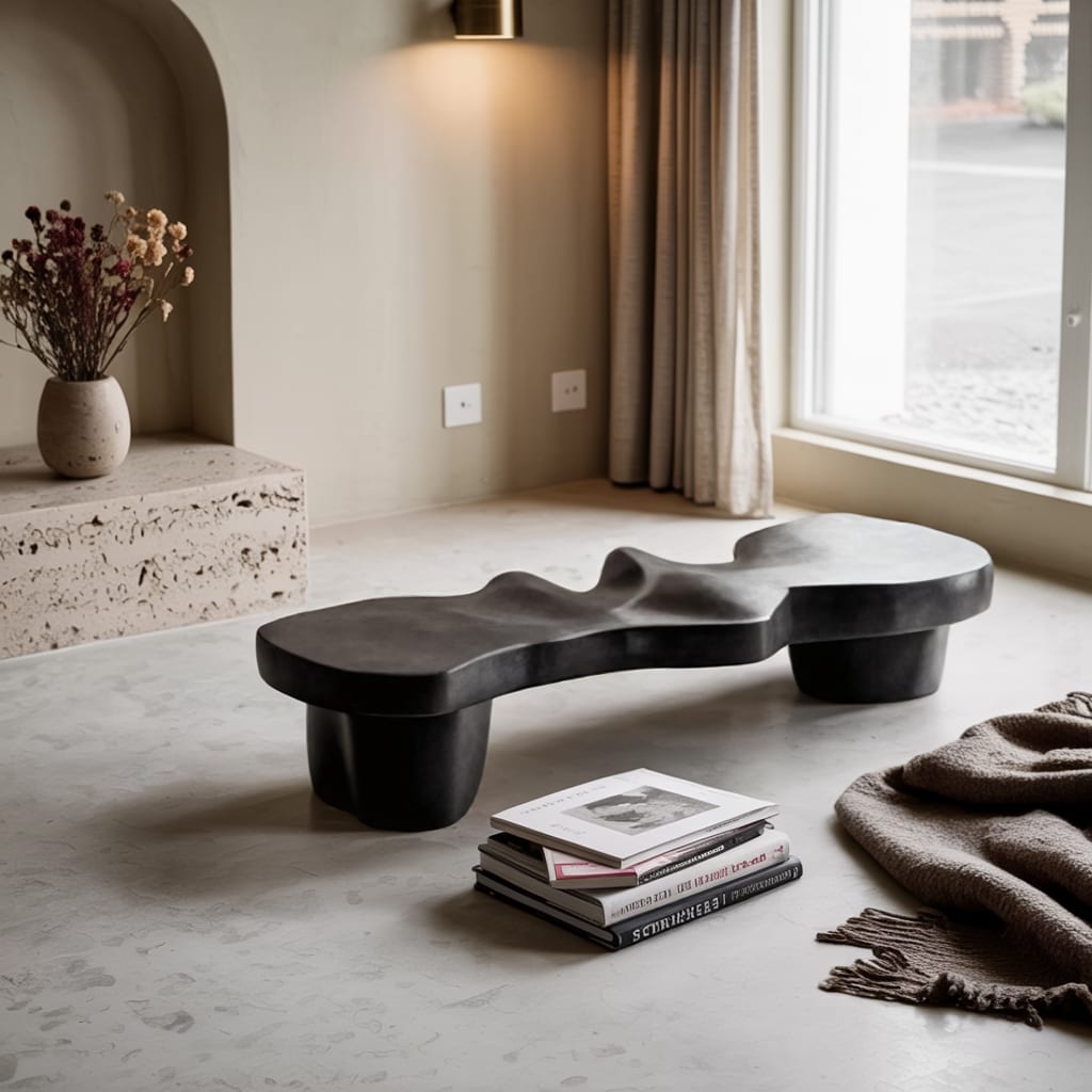 Sculptural Gallery Bench