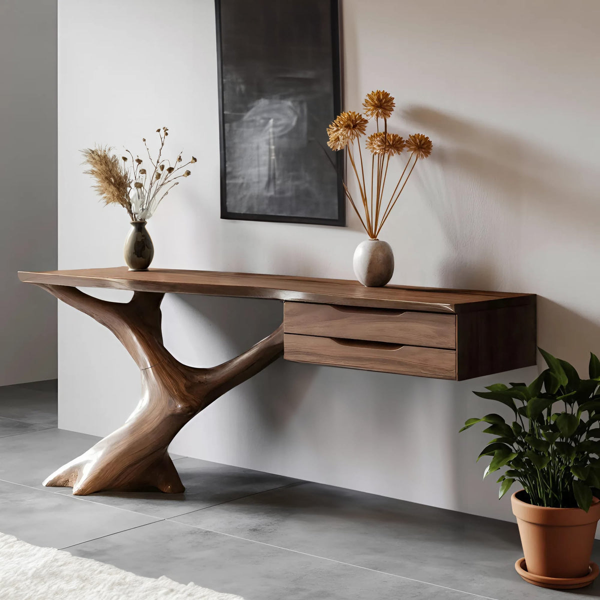 Handcrafted Console Table, solid wood, built to order