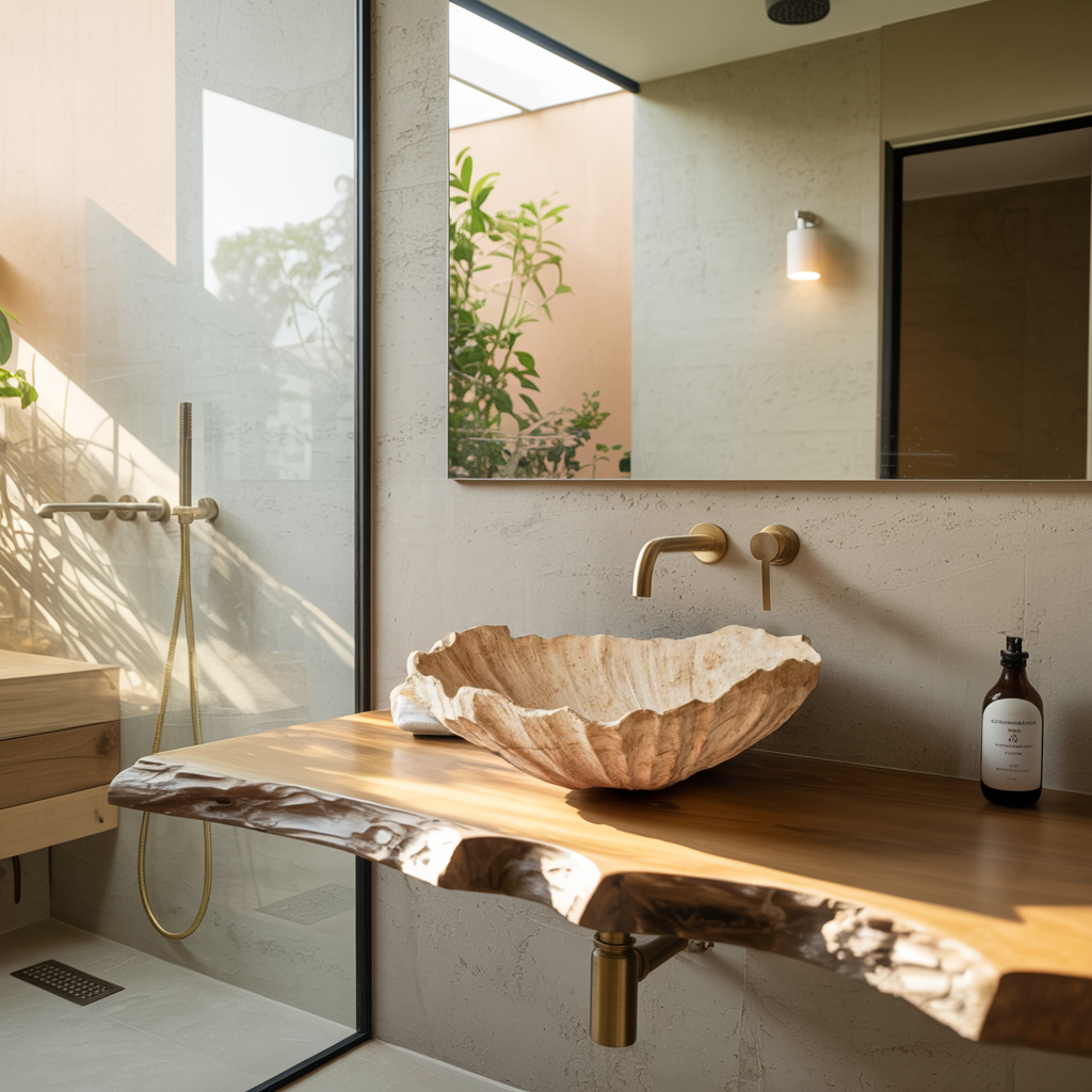 Vessel Sink, solid wood, built to order, view 2