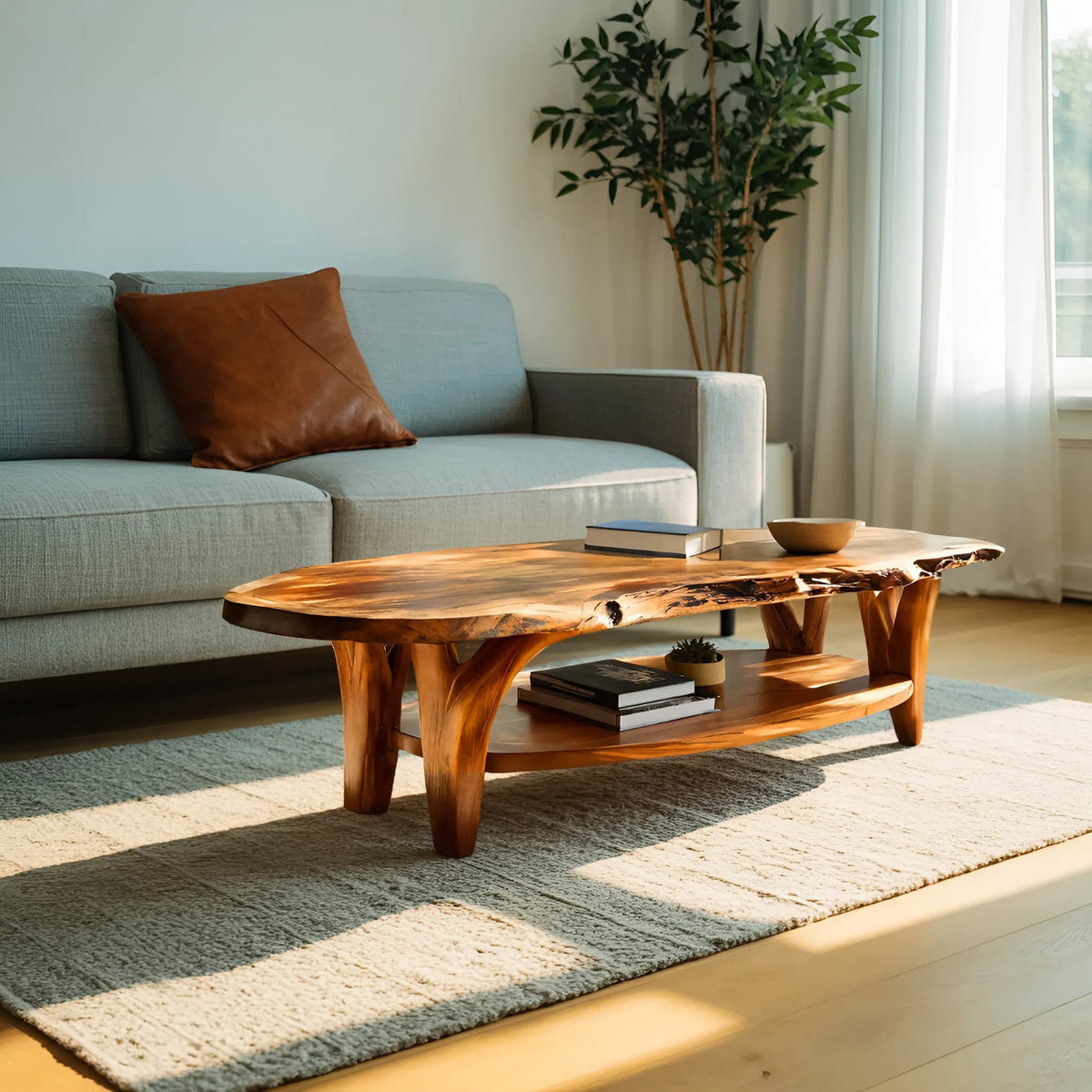 Live Edge Modern Coffee Table