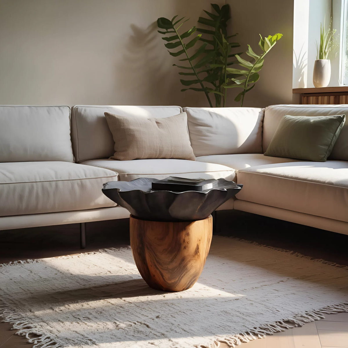 Mid Century Pedestal Side Table