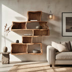Handcrafted Live Edge Floating Shelf, solid wood, built to order
