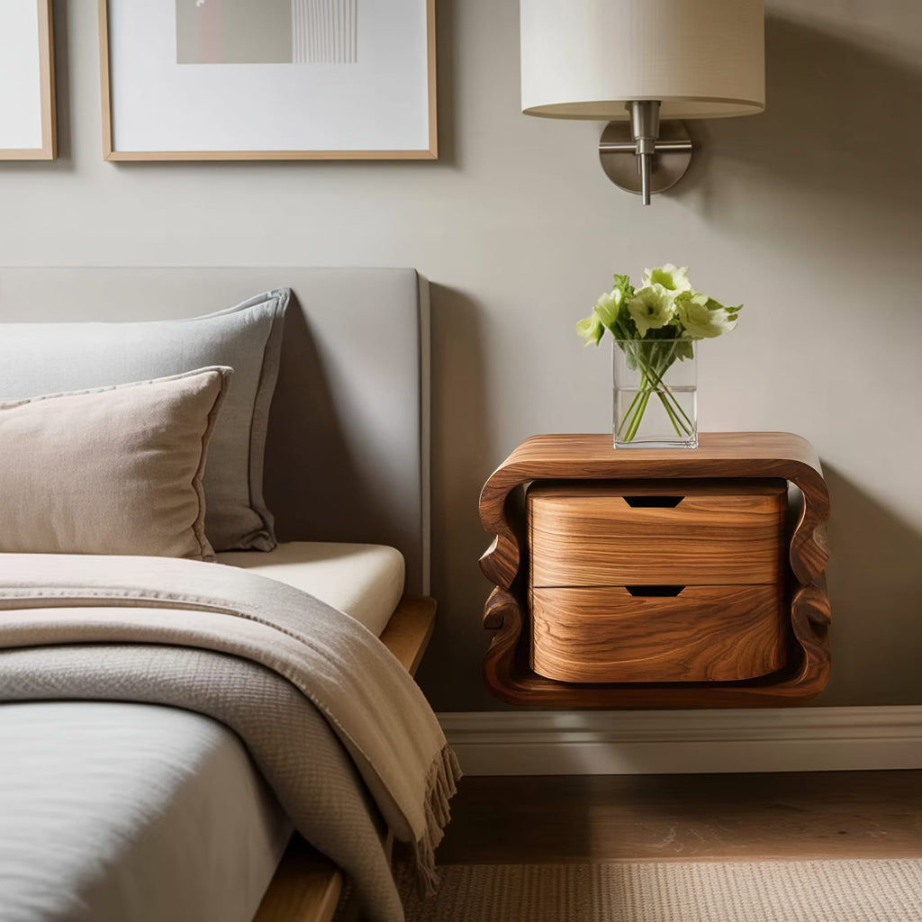 Sculptural Floating Nightstand