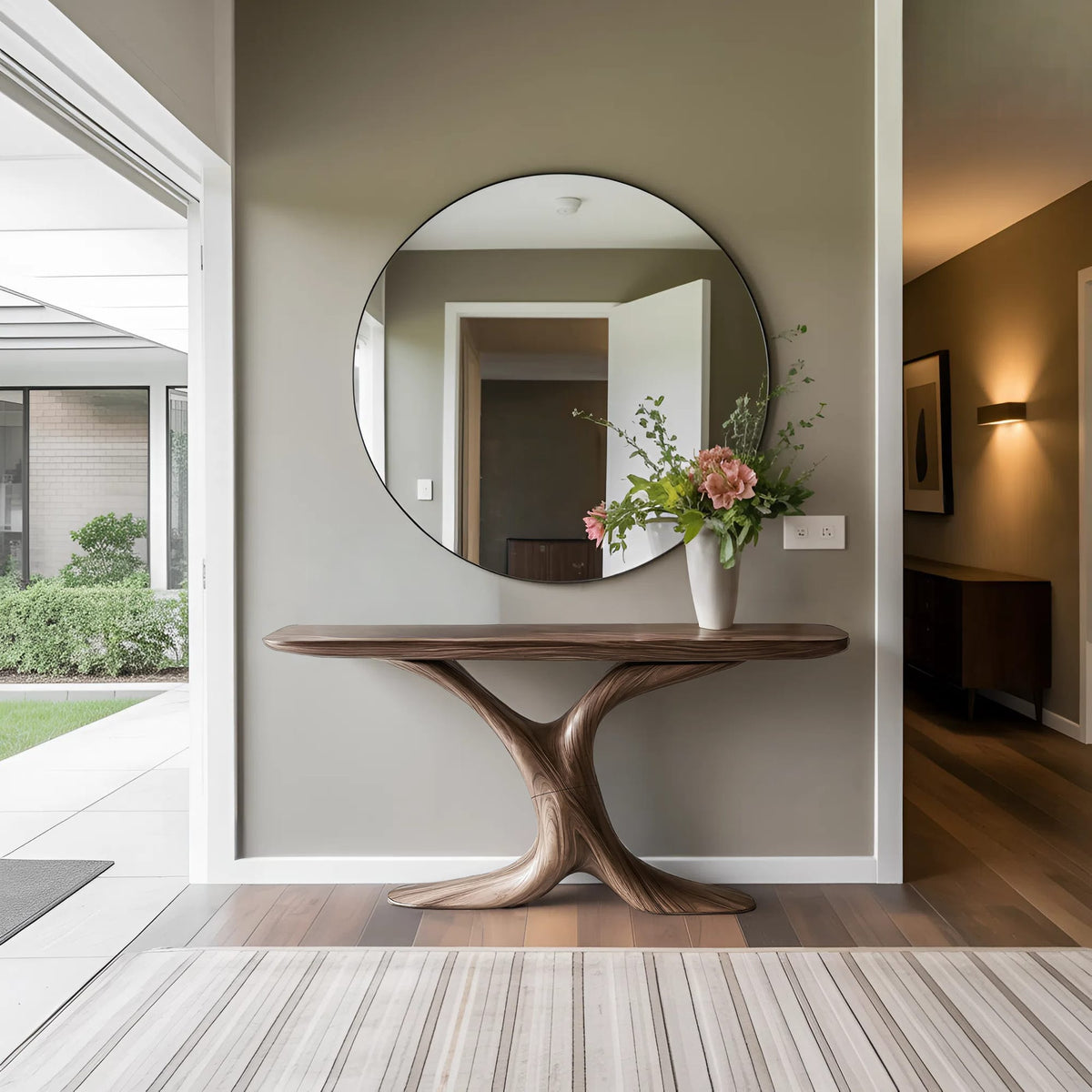 Live Edge Solid Entryway Console Table