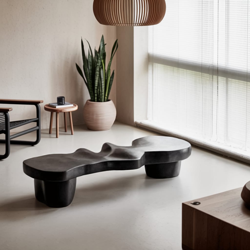 Sculptural Gallery Bench