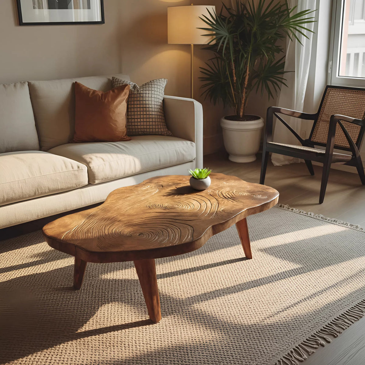 Handcrafted Irregular Table, solid wood, built to order