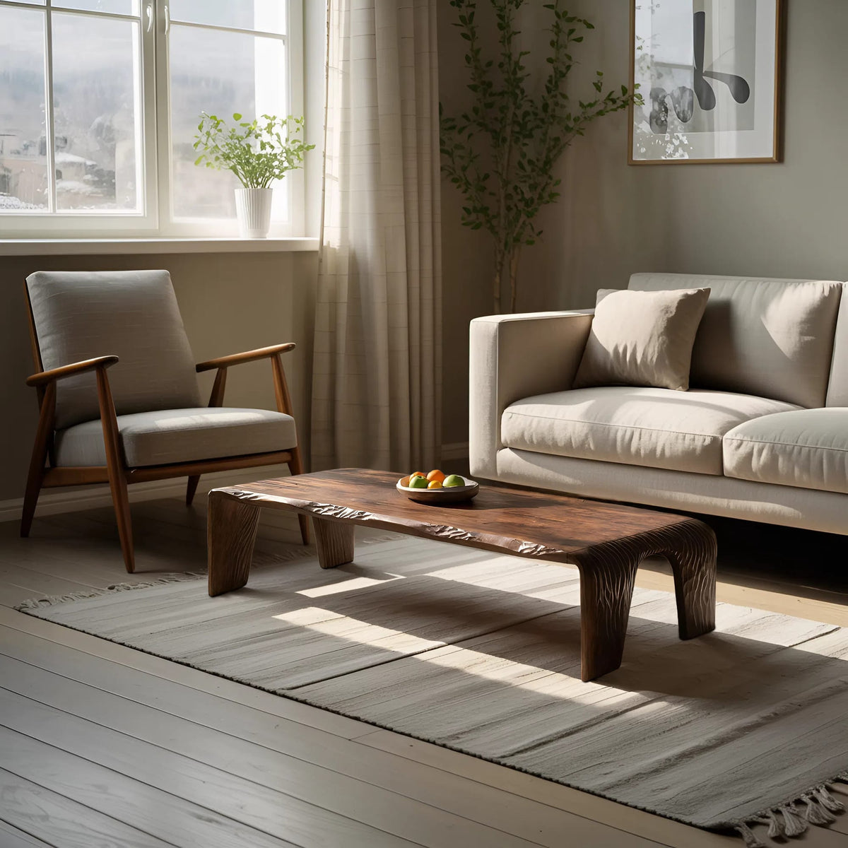 Live Edge Slab Coffee Table