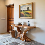 Mid Century Live Edge Sofa Console Table