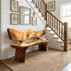 Live Edge Solid Entryway Bench