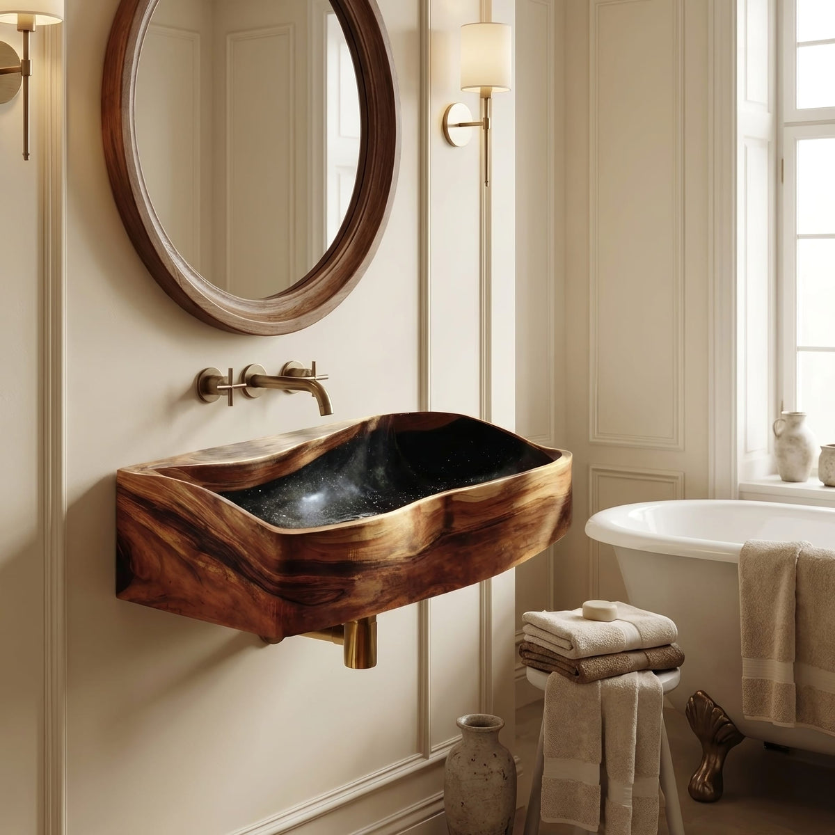 Solid Storage Powder Vanity