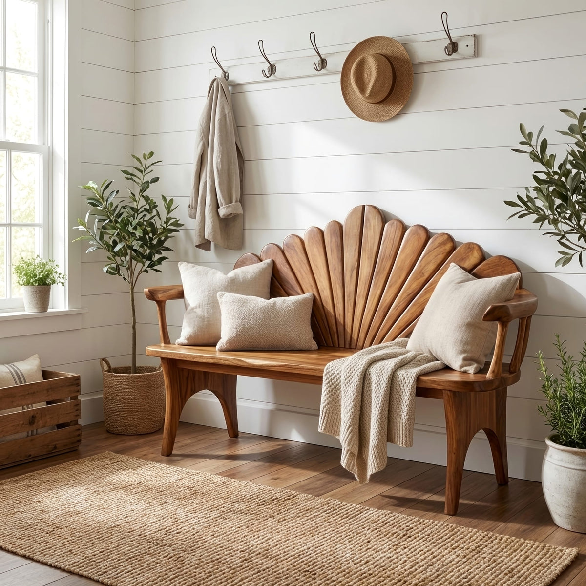 Solid Foyer Bench