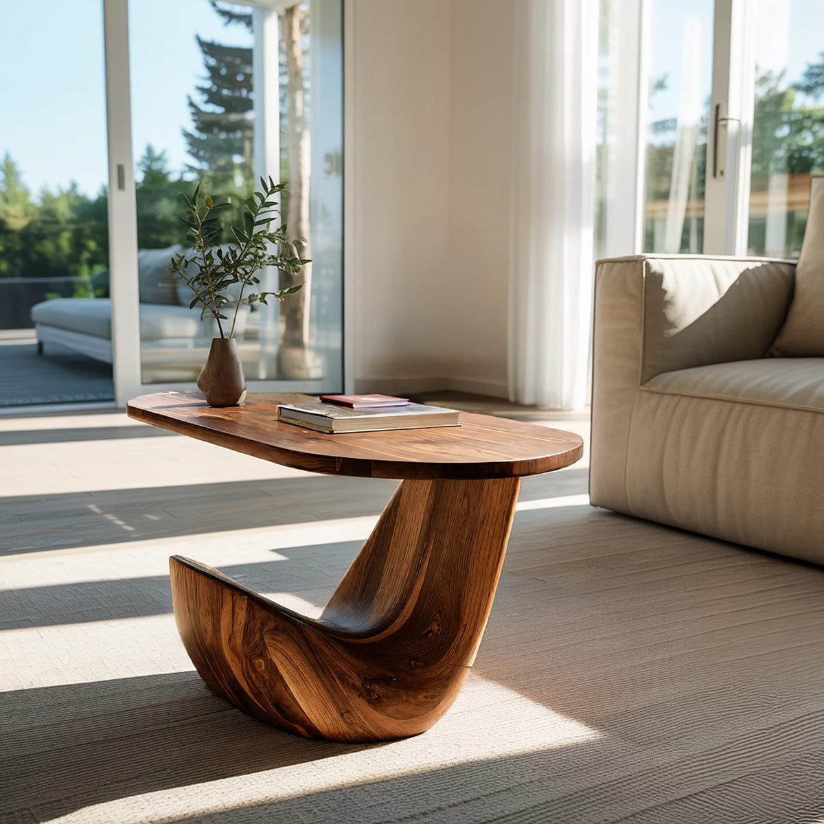 Live Edge Hairpin Side Table