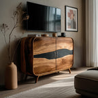 Live Edge Media Solid TV Cabinet