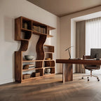 Artisan Carved Bookshelf, solid wood, built to order