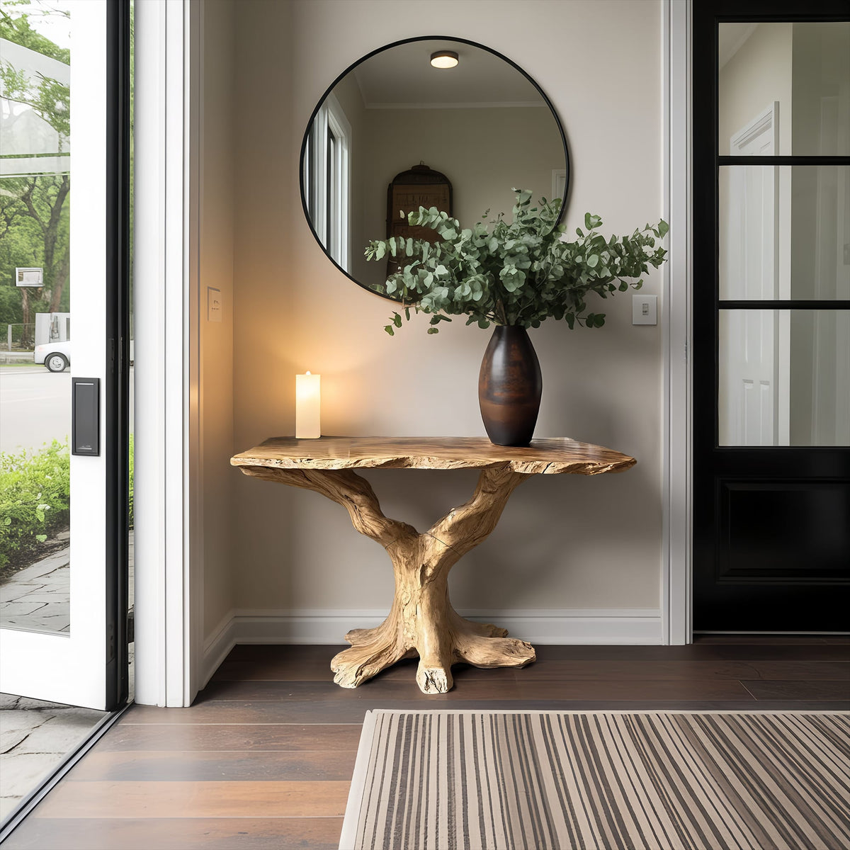 Live Edge Solid Sofa Console Table