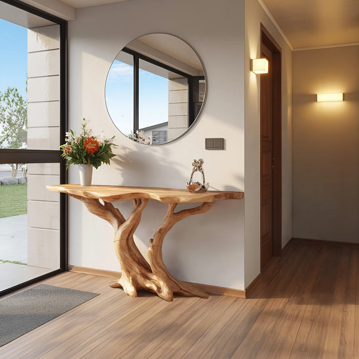 Modern Live Edge Sofa Console Table