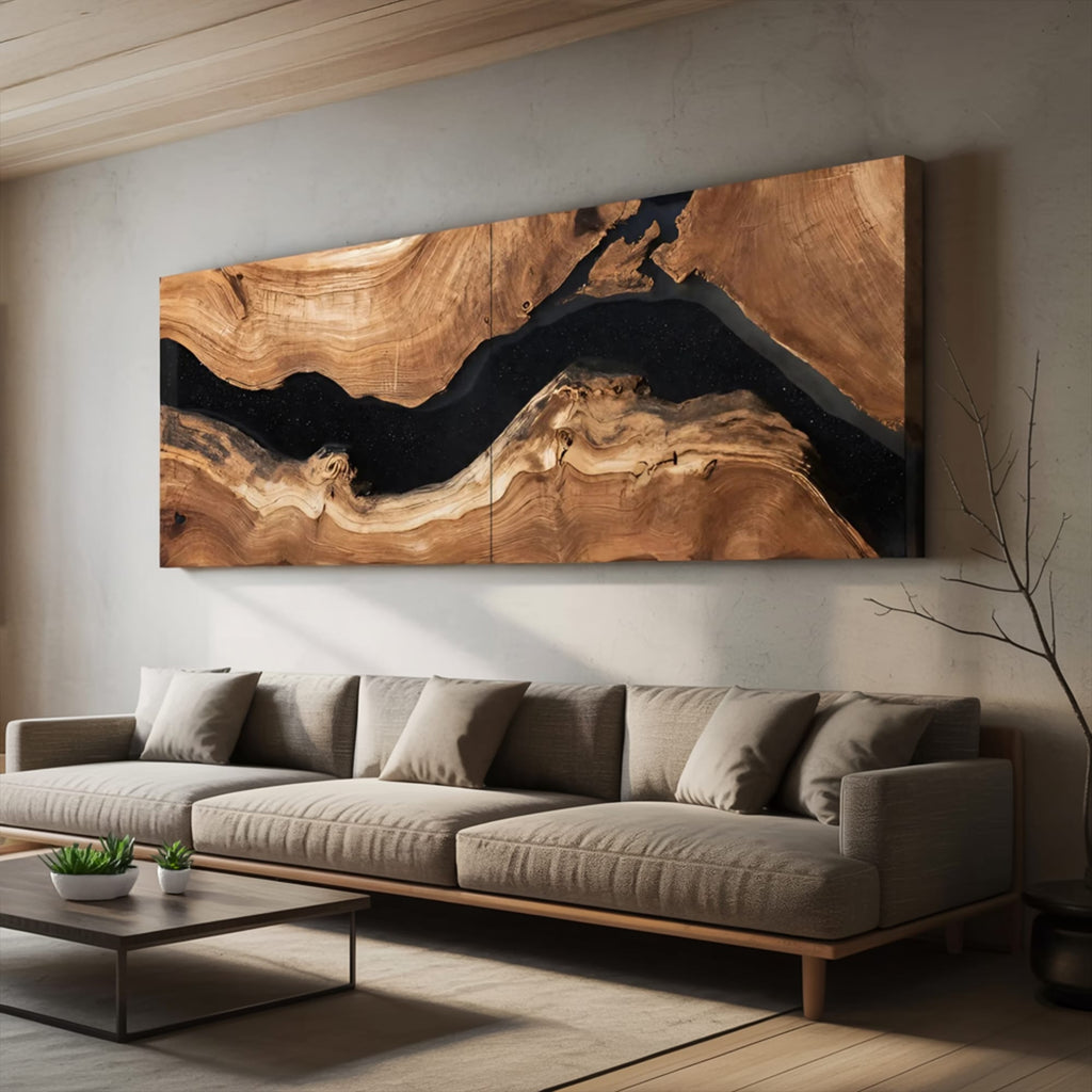 Handcrafted Rectangular Wall Art, solid wood, built to order