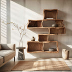 Handcrafted Live Edge Floating Shelf, solid wood, built to order