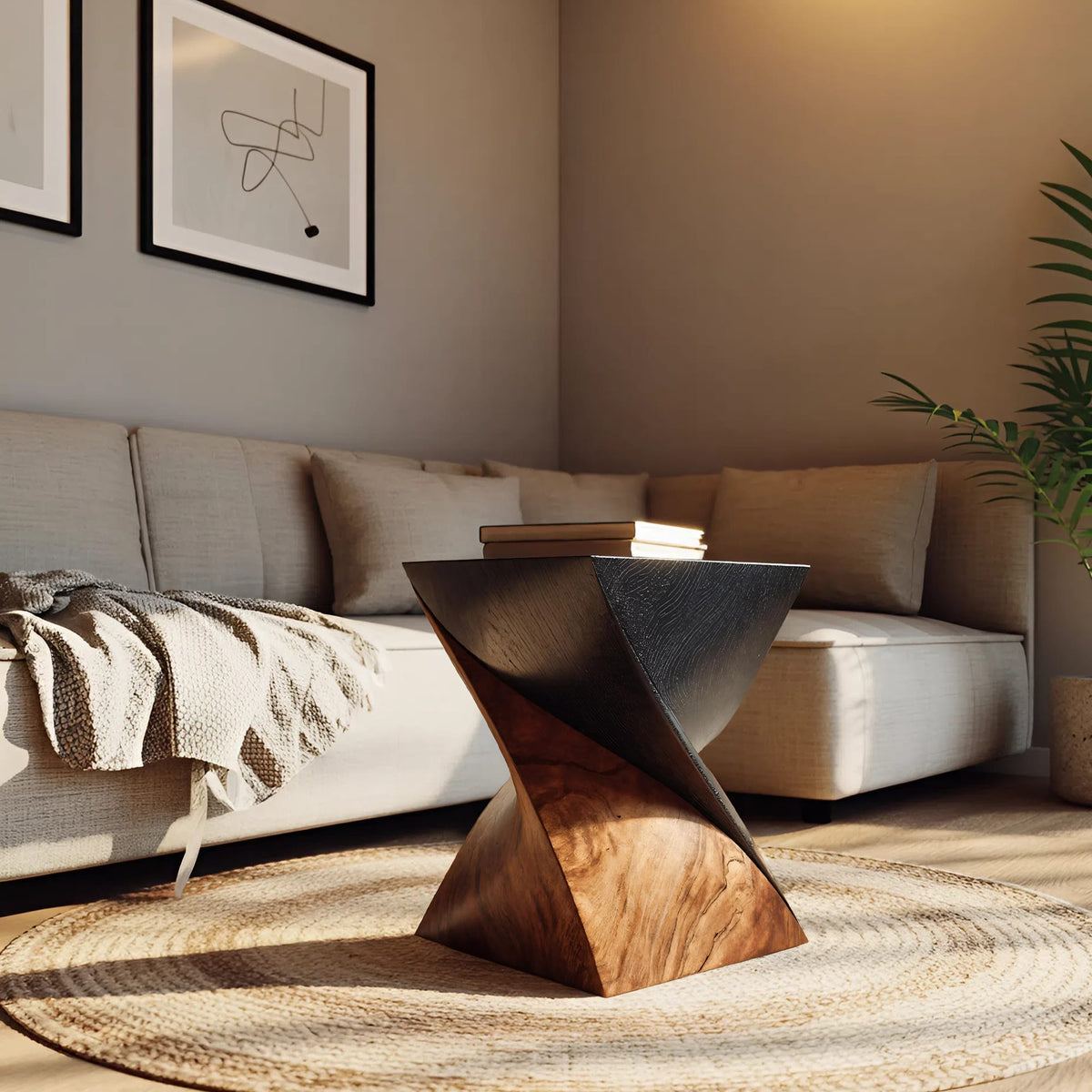 Artistic Sculptural Side Table