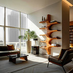 Sculptural Mounted Floating Bookshelf