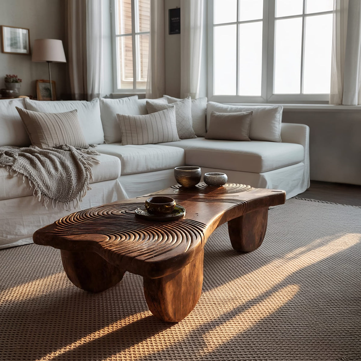 Abstract Solid Coffee Table