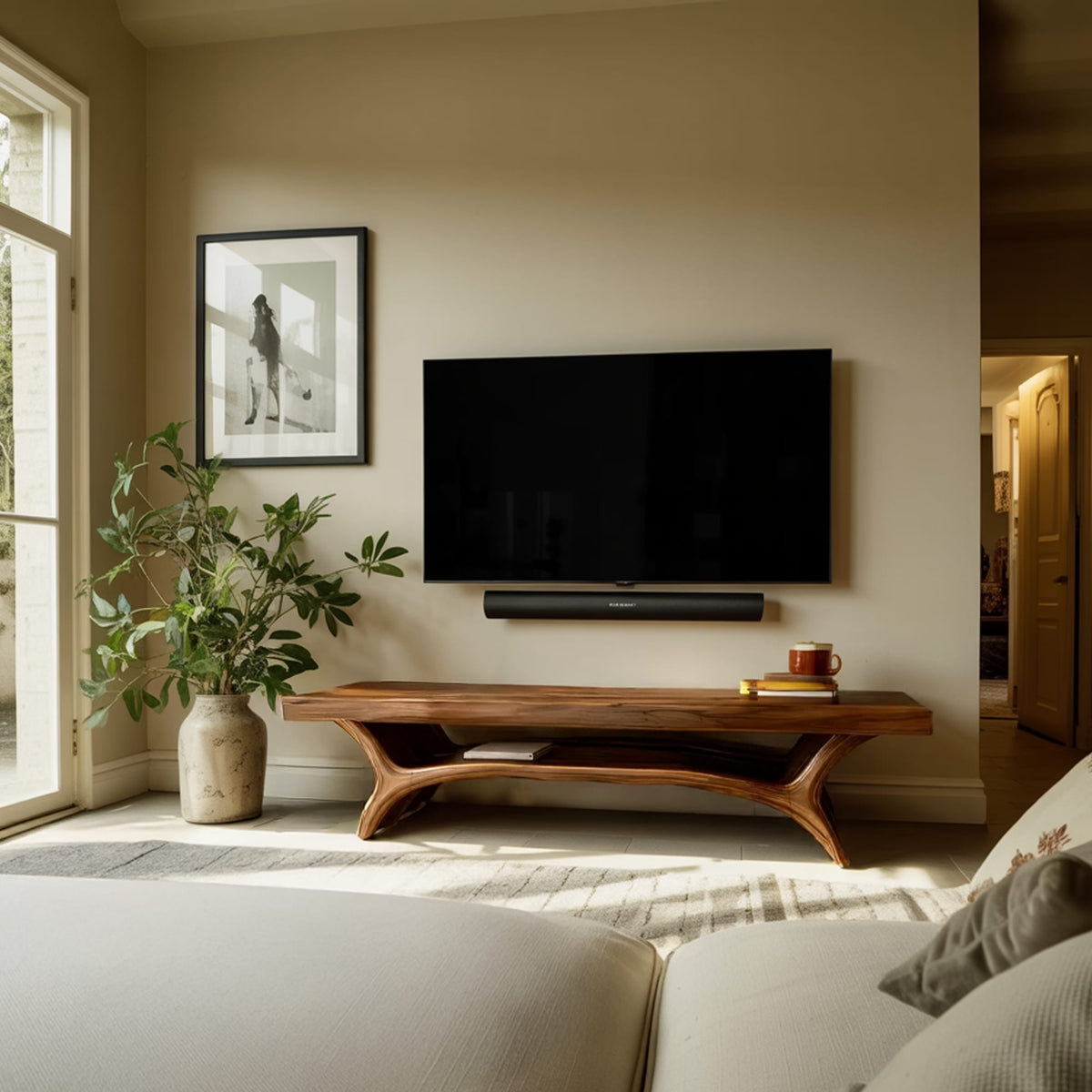 Architectural Mid Century TV Cabinet