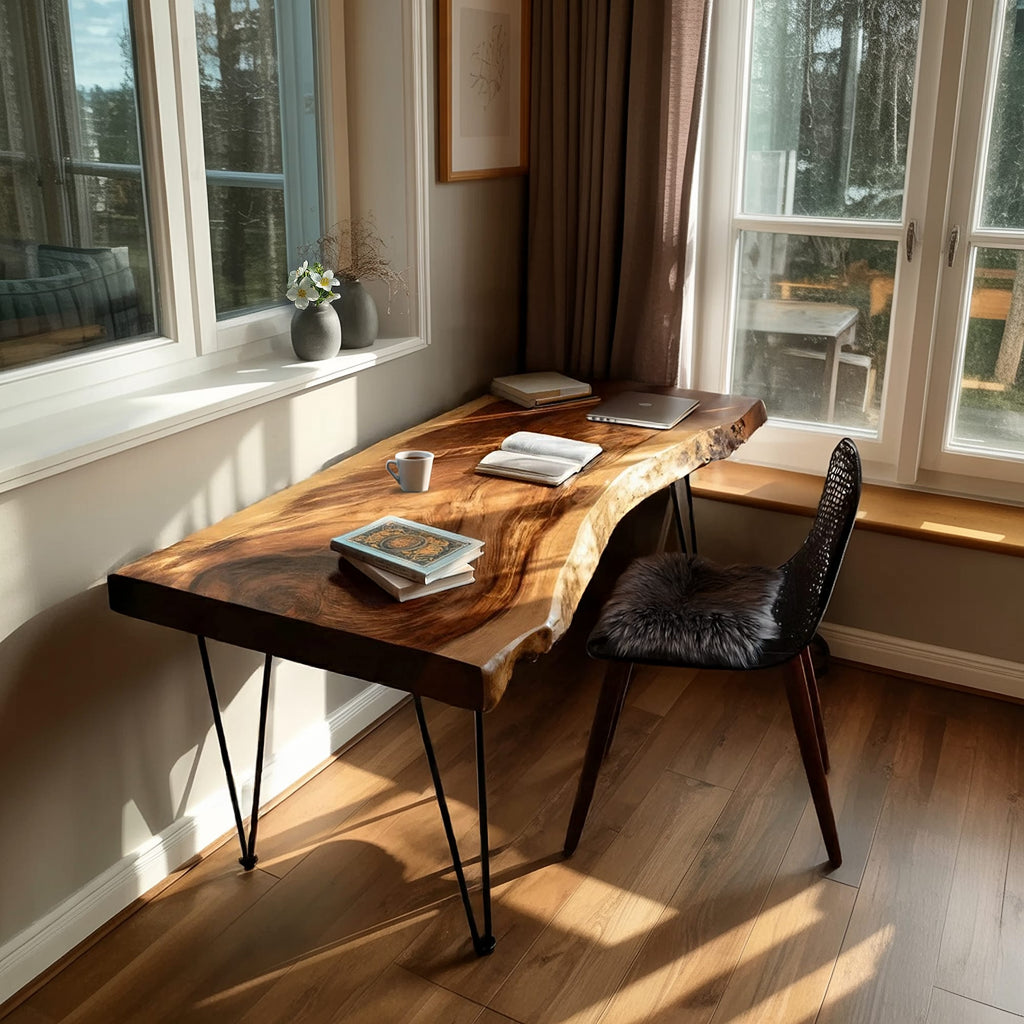 Live Edge Computer Modern Desk
