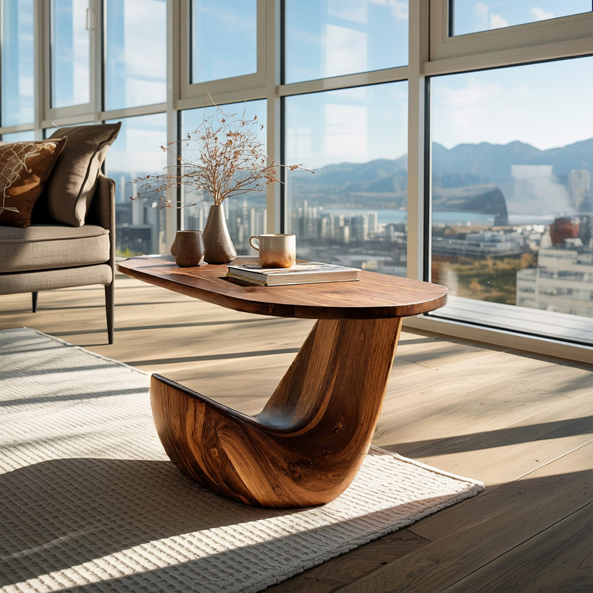 Live Edge Hairpin Side Table
