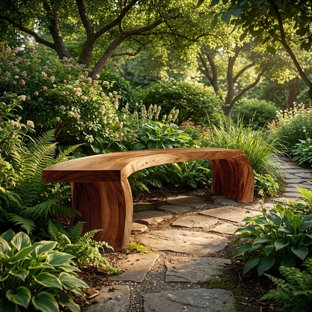 Live Edge Organic Dining Bench