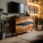 Live Edge Media Solid TV Cabinet