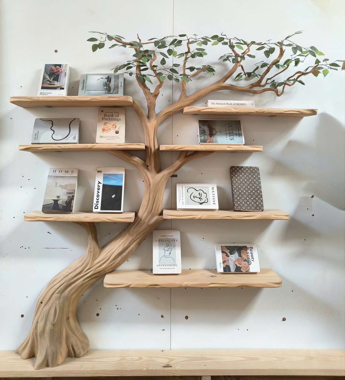 Organic Floating Tree Bookshelf