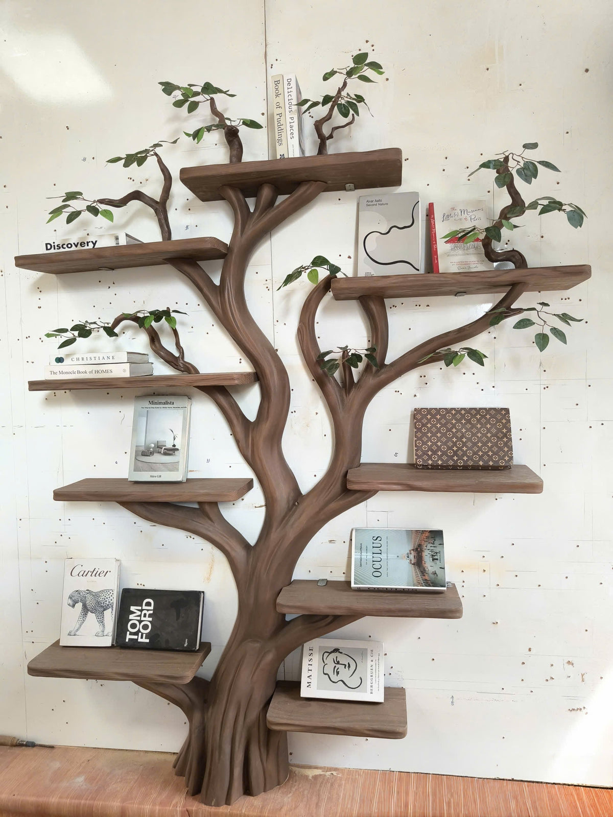 Architectural Floating Tree Bookshelf