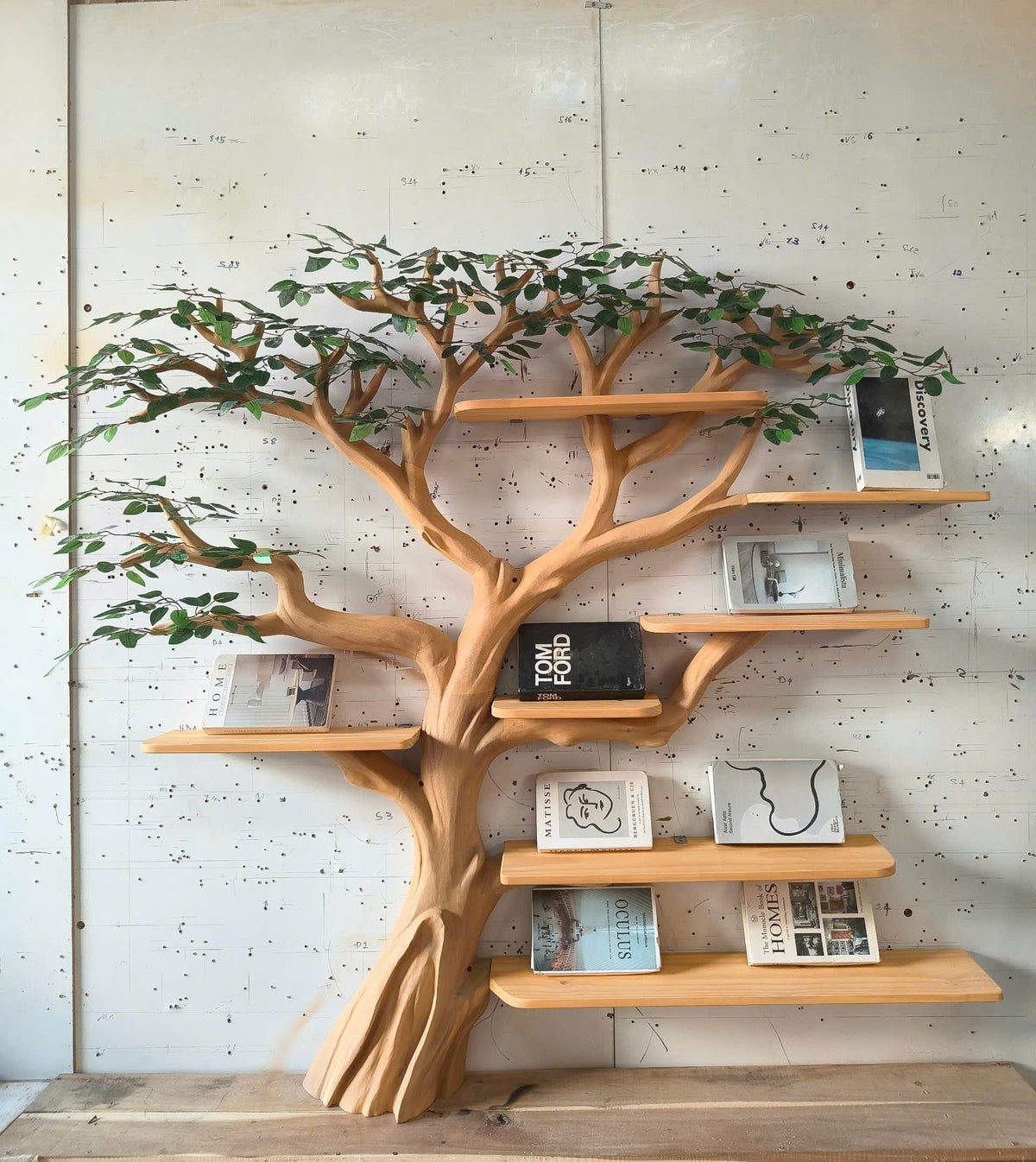Freestanding Storage Tree Bookshelf