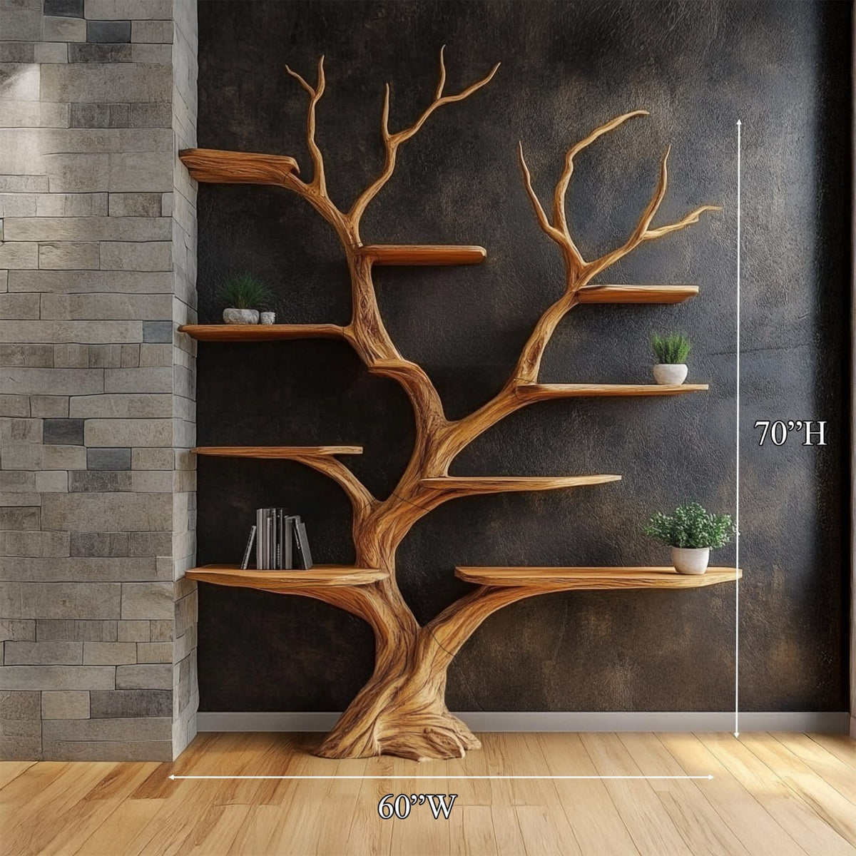 Tree Shelf Solid Driftwood Gift, solid wood, built to order