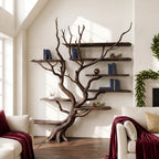 Tree Bookshelf Driftwood Branch Floating Bookshelf, solid wood, built to order