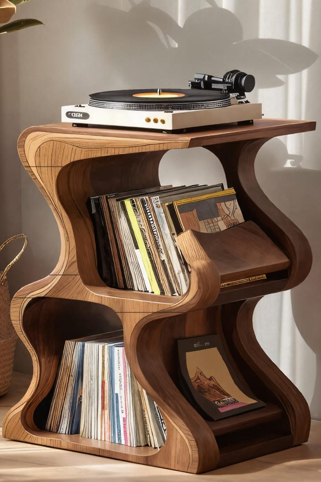 Storage Retro Record Stand