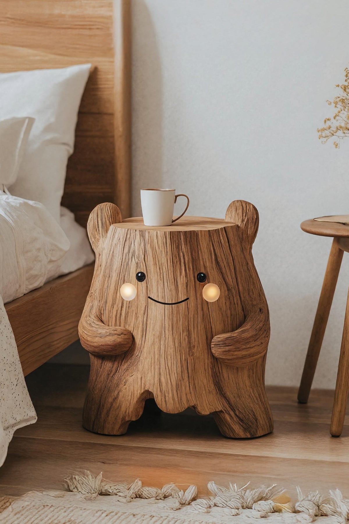 Mid Century Solid Nightstand