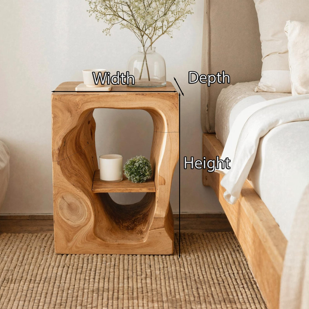 Chic Mid Century Nightstand