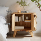 Farmhouse Live Edge Nightstand, solid wood, built to order