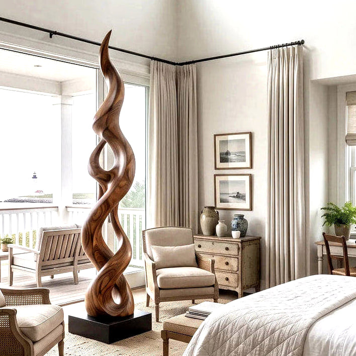 Abstract Sculpture - solid wood solid wood piece, view 3