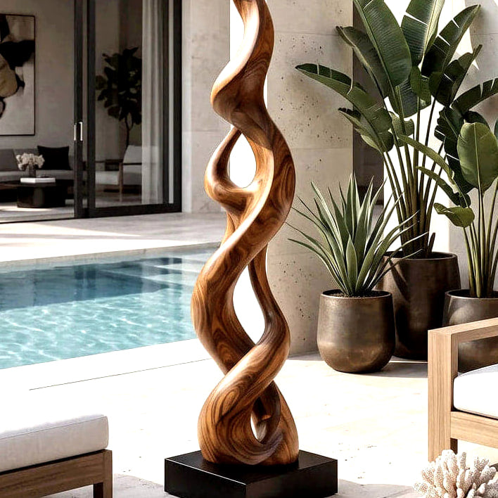 Abstract Sculpture - solid wood solid wood piece, view 6