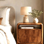 Open Frame Nightstand - solid wood solid wood piece, view 2