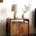 Open Frame Nightstand - solid wood solid wood piece, view 3