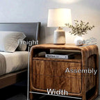 Open Frame Nightstand - solid wood solid wood piece, view 8
