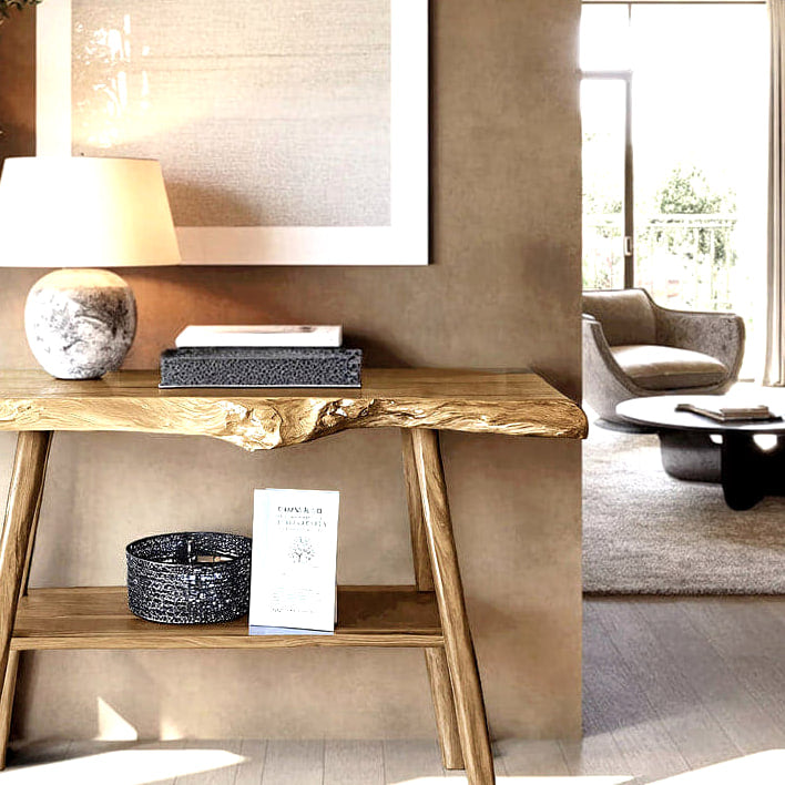 Live Edge Console Table, solid wood console table, view 5