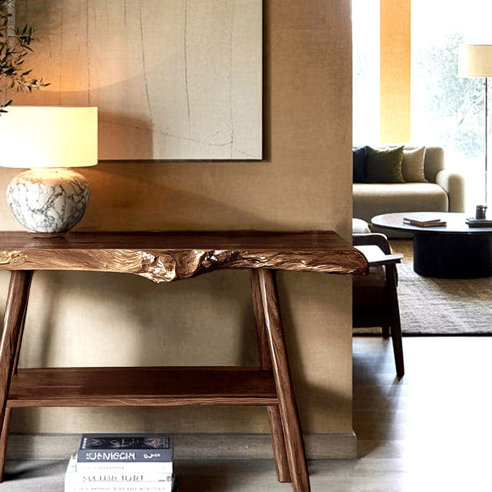 Live Edge Console Table, solid wood console table, view 6