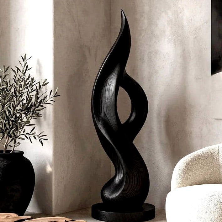 Organic Form Sculpture - solid wood solid wood piece, view 4