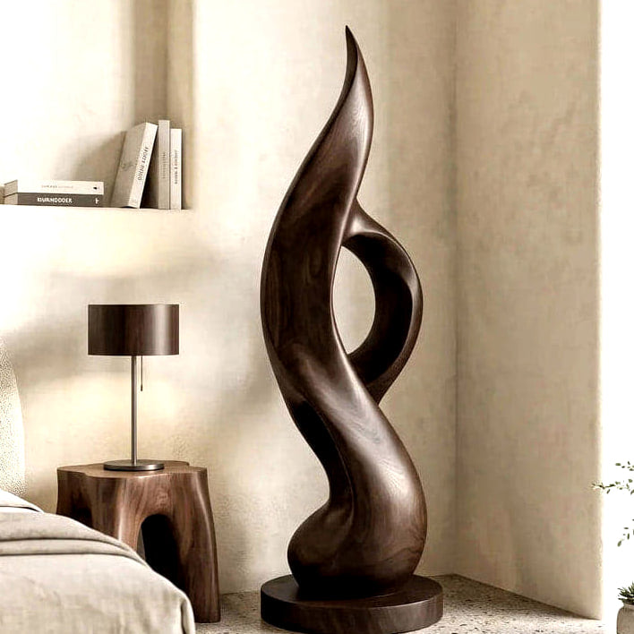Organic Form Sculpture - solid wood solid wood piece, view 7